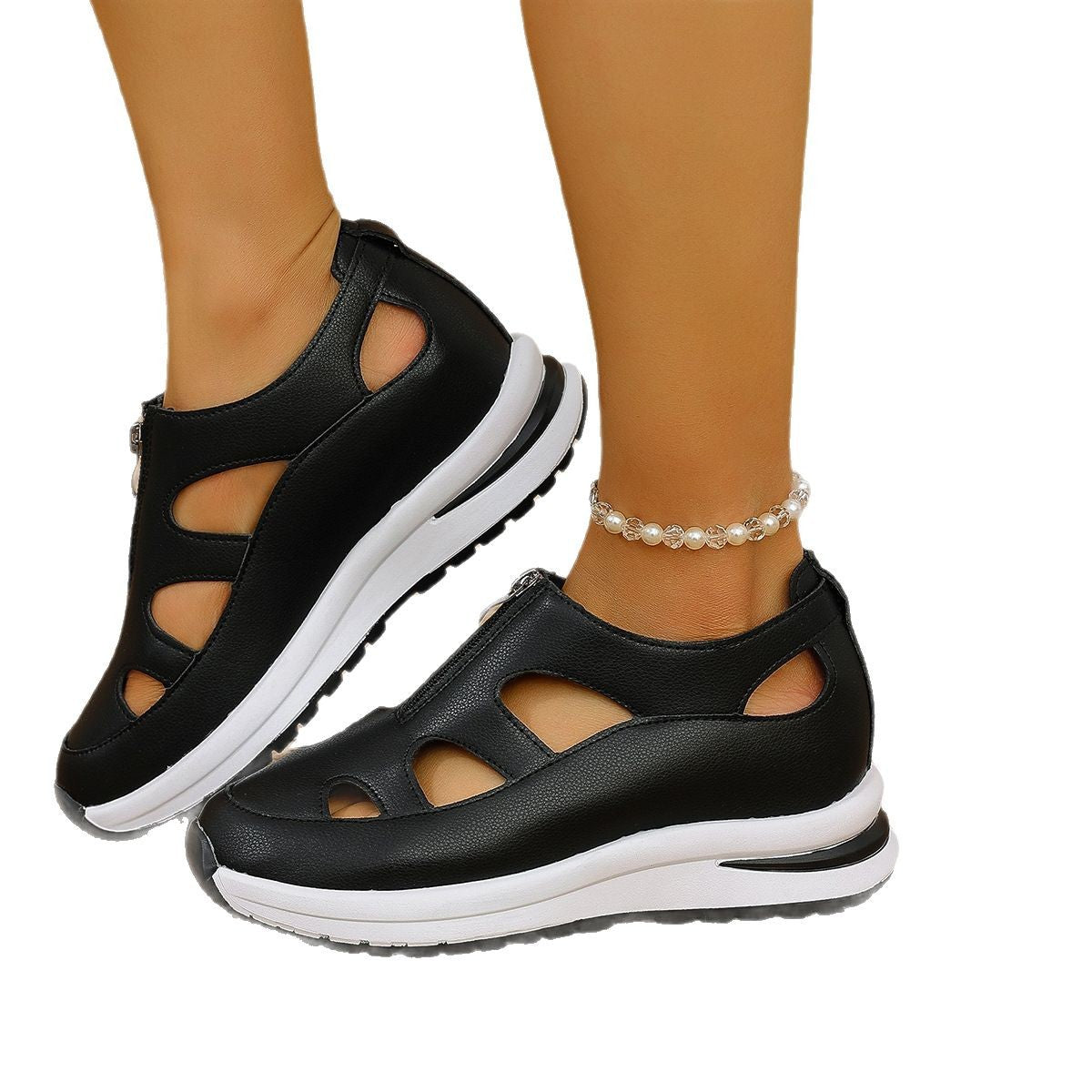 Baotou Chunky-Sohle Sandalen Damen