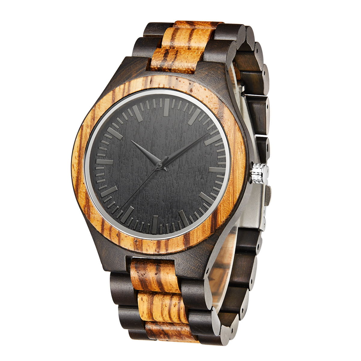 Zebra Quarzuhr aus Holz – Bild 3 | LuxeStyle