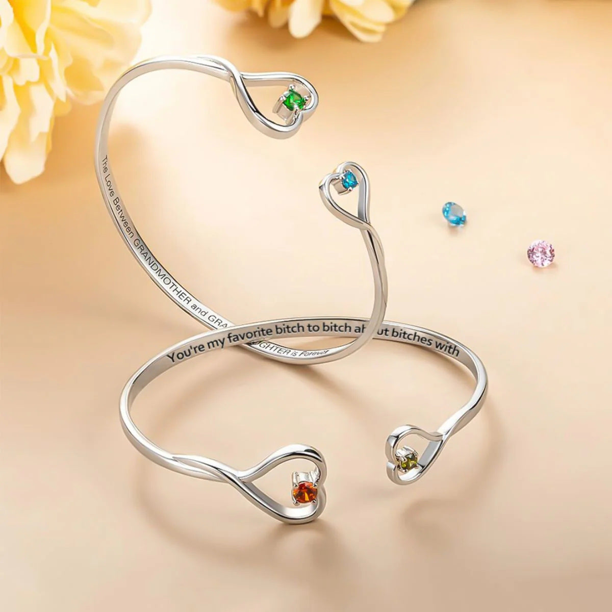 Herzarmband mit Zirkonia-Steinen – Bild 2 | LuxeStyle