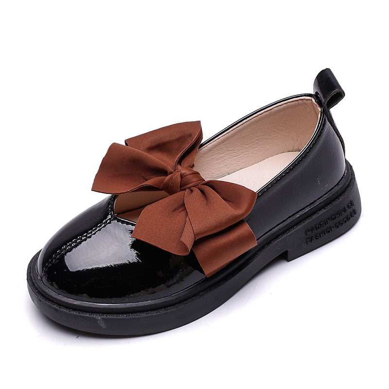 Mädchen Leder-Ballerinas mit Schleife – Bild 5 | LuxeStyle