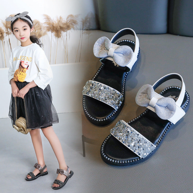 Atmungsaktive Prinzessinnen-Sandalen für Mädchen mit Klettverschluss – Bild 2 | LuxeStyle
