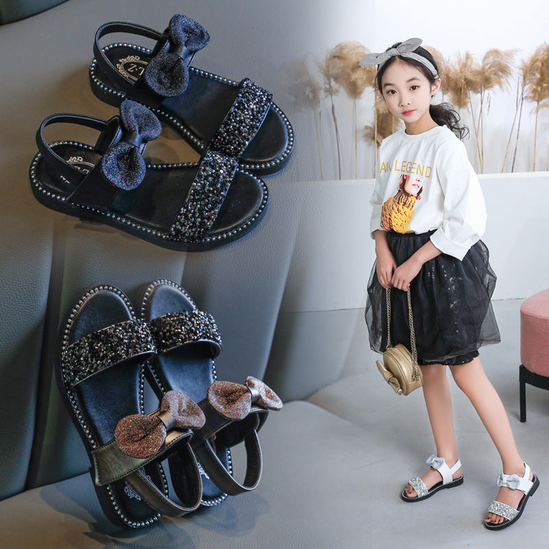 Atmungsaktive Prinzessinnen-Sandalen für Mädchen mit Klettverschluss – Bild 4 | LuxeStyle