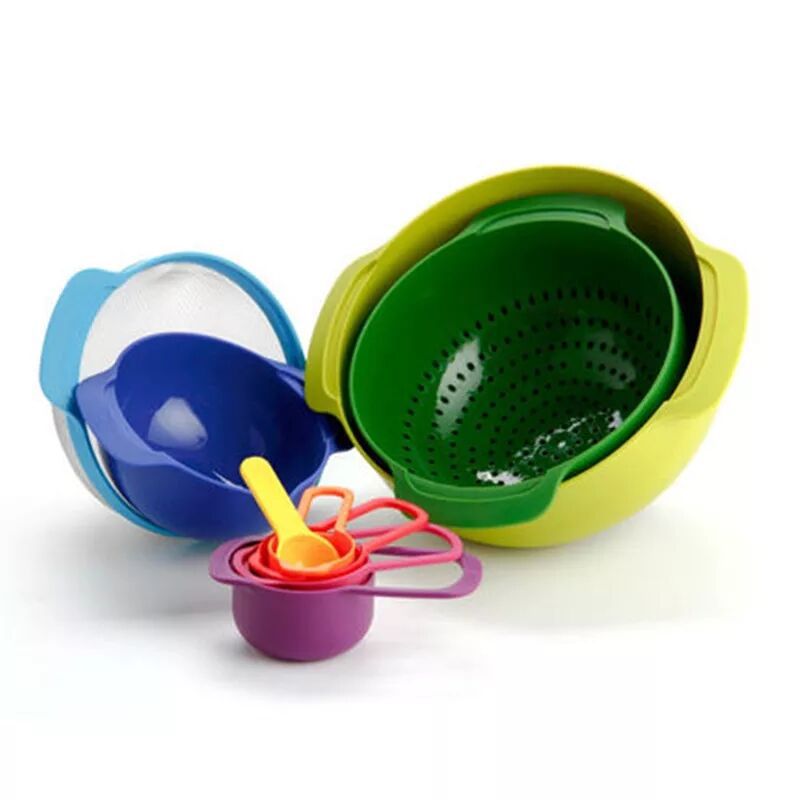 Regenbogen Salat- & Backschüssel-Set (9-teilig) | LuxeStyle