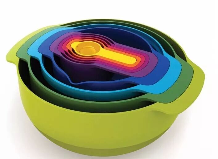 Regenbogen Salat- & Backschüssel-Set (9-teilig) – Bild 4 | LuxeStyle