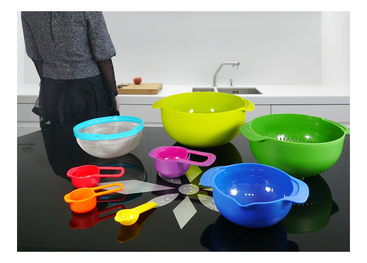 Regenbogen Salat- & Backschüssel-Set (9-teilig) – Bild 3 | LuxeStyle