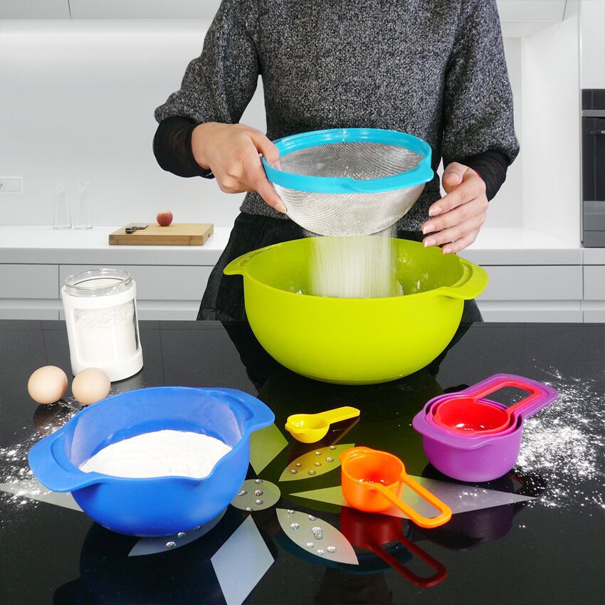 Regenbogen Salat- & Backschüssel-Set (9-teilig) – Bild 5 | LuxeStyle