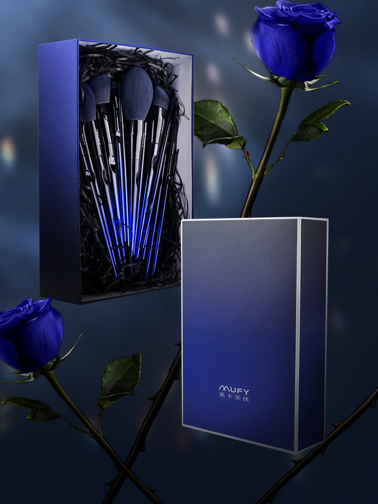 Make-up Pinselset "Blue Enchantress", 10-teilig