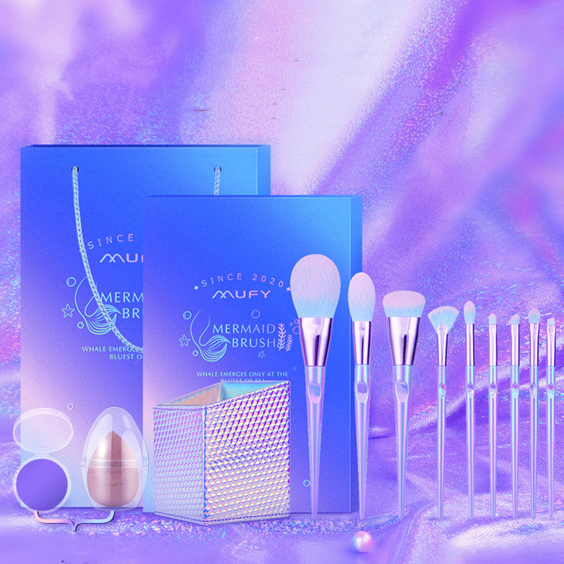 Make-up Pinselset "Blue Enchantress", 10-teilig
