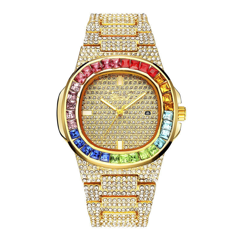Quadratische Herrenuhr mit Diamant-Trend – Bild 4 | LuxeStyle