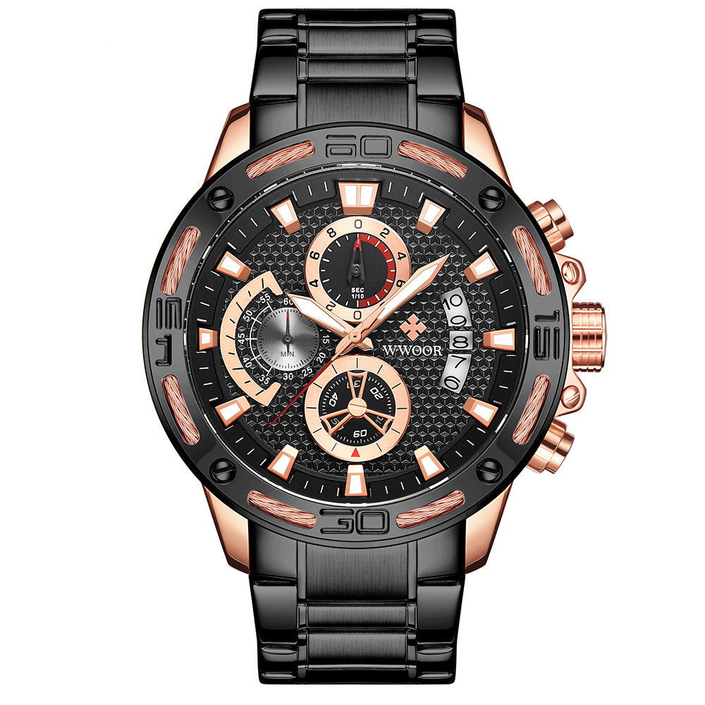 WWOOR Herren-Chronograph Gold – Bild 3 | LuxeStyle