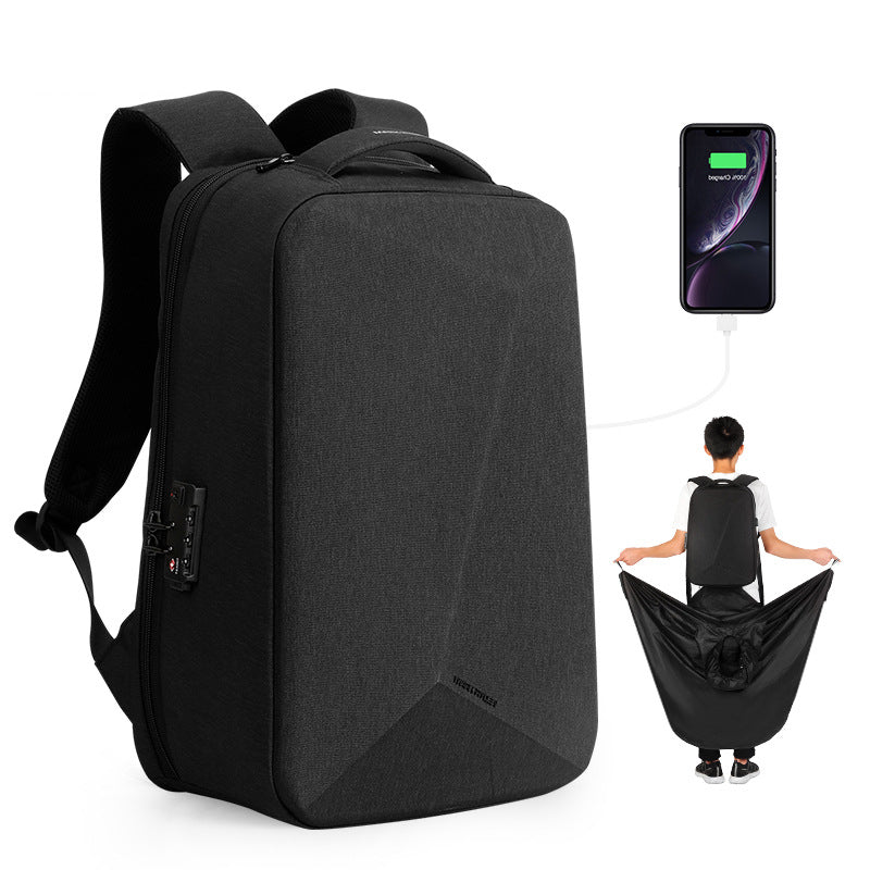 Rucksack mit Regenschutz und TSA-Schloss – Bild 3 | LuxeStyle