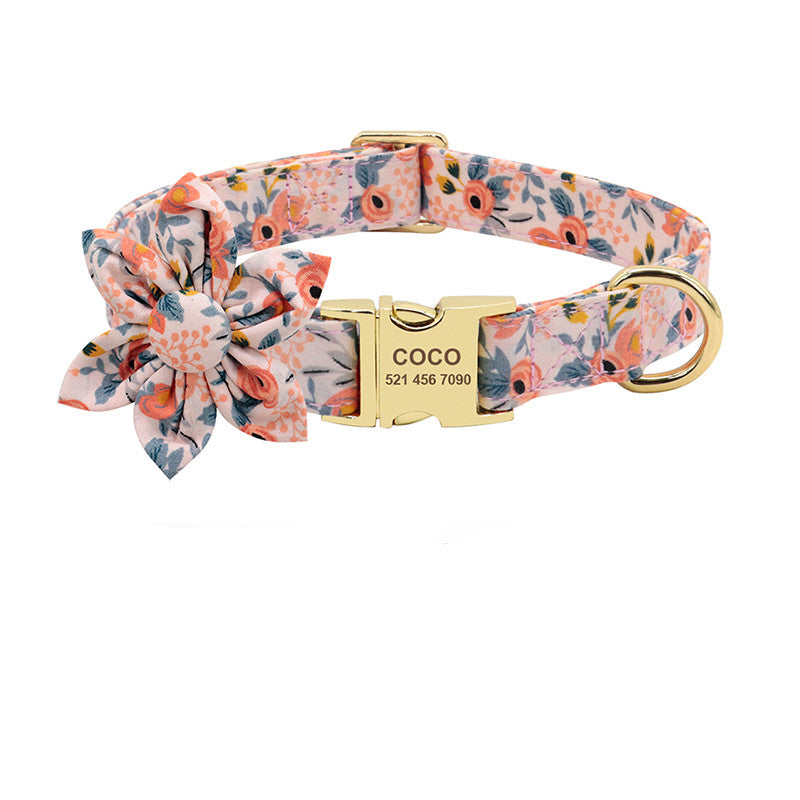 Halsband mit abnehmbarer Blüte und Gravur – Bild 16 | LuxeStyle