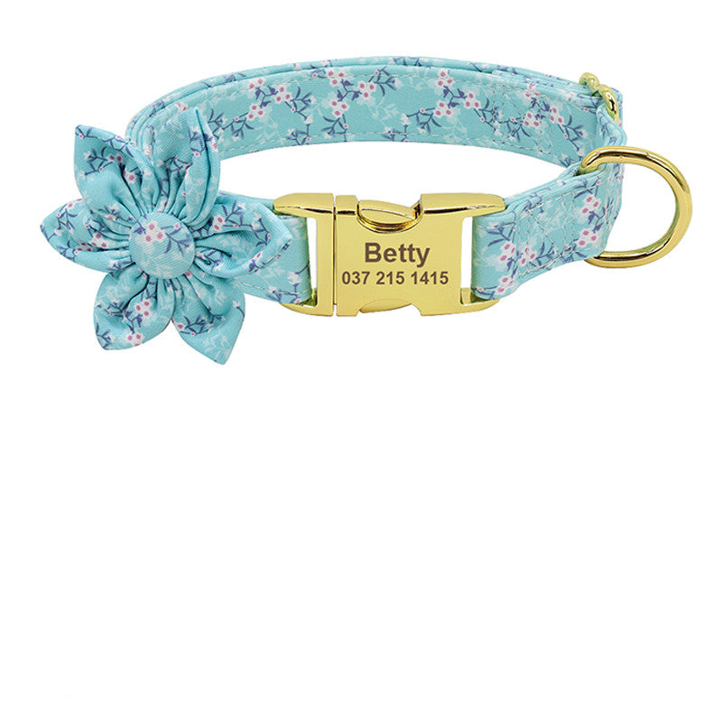 Halsband mit abnehmbarer Blüte und Gravur – Bild 3 | LuxeStyle