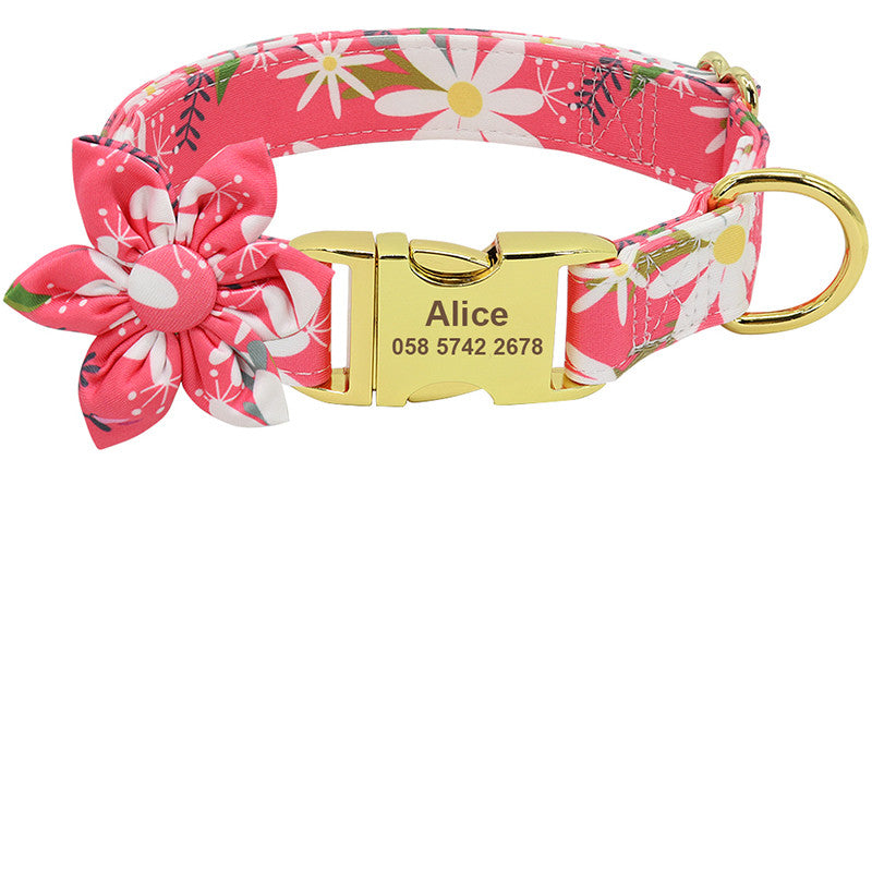 Halsband mit abnehmbarer Blüte und Gravur – Bild 17 | LuxeStyle