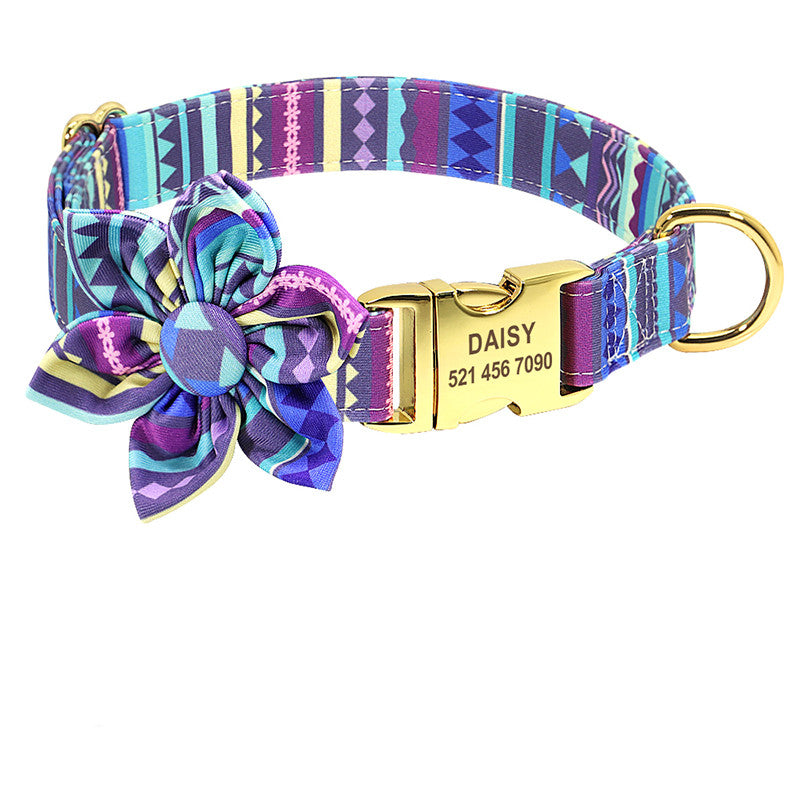 Halsband mit abnehmbarer Blüte und Gravur – Bild 19 | LuxeStyle