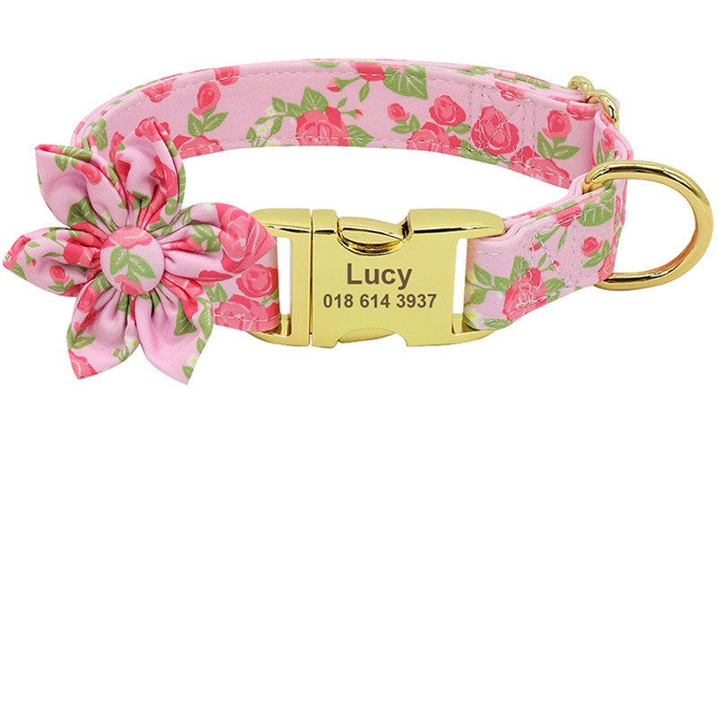 Halsband mit abnehmbarer Blüte und Gravur – Bild 15 | LuxeStyle