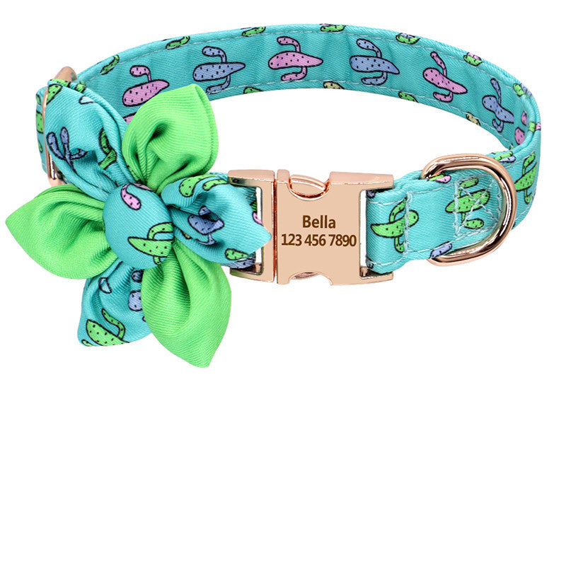 Halsband mit abnehmbarer Blüte und Gravur – Bild 4 | LuxeStyle