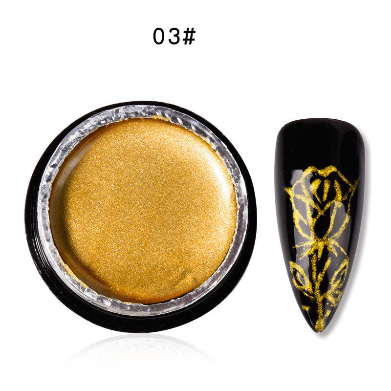 Metall-Nagelkleber für Spiegelglanz-Effekte
