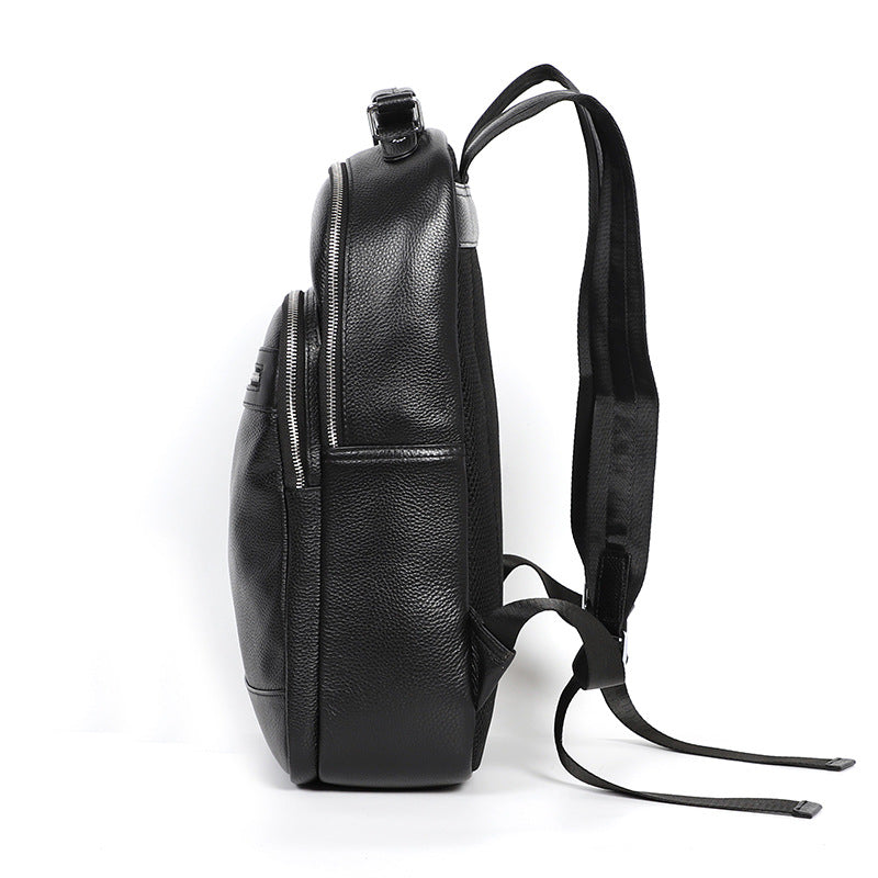 Rindsleder-Business-Rucksack Schwarz | LuxeStyle