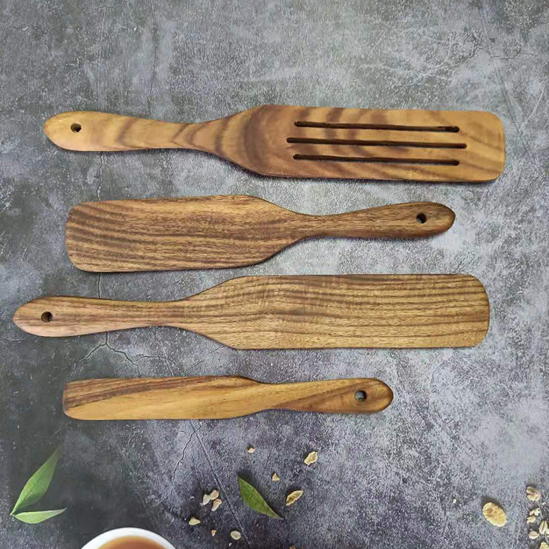 Fünfteiliges Saucen-Spatelset aus Teakholz – Bild 2 | LuxeStyle