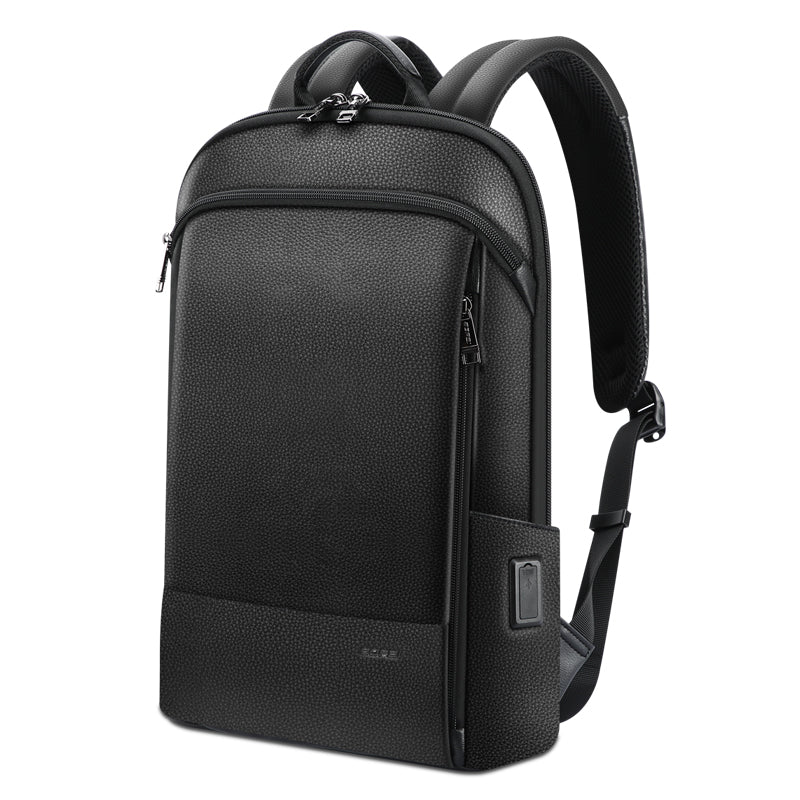 Lederrucksack mit USB-Ladeanschluss – Bild 3 | LuxeStyle