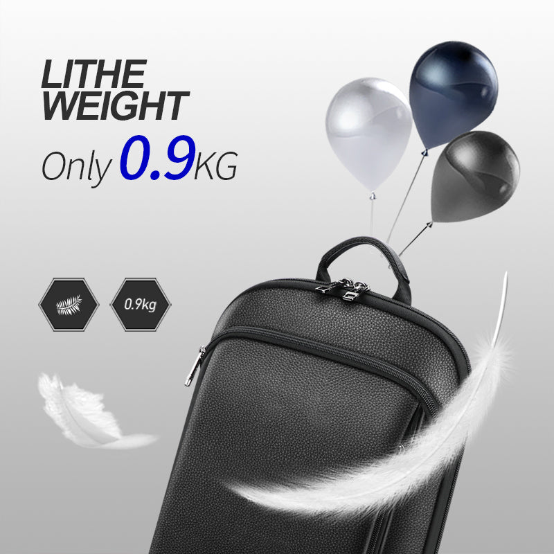 Lederrucksack mit USB-Ladeanschluss | LuxeStyle