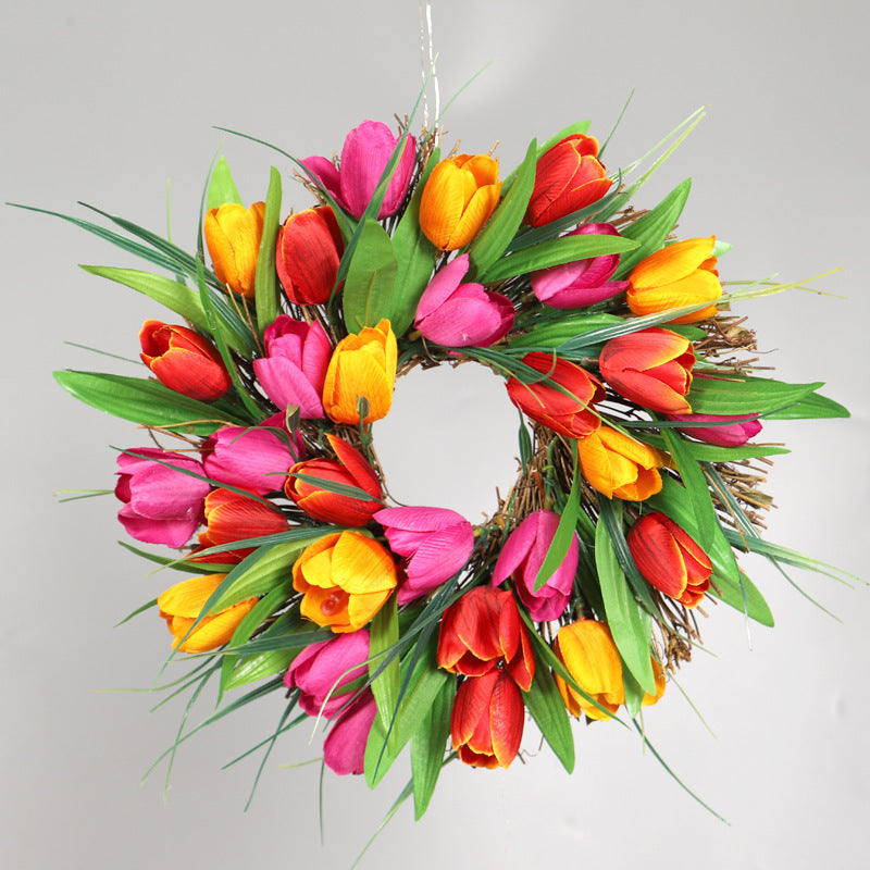 Tulpenkranz aus Rattan für die Tür – Bild 4 | LuxeStyle