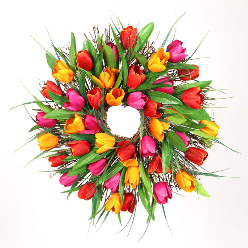 Tulpenkranz aus Rattan für die Tür – Bild 6 | LuxeStyle