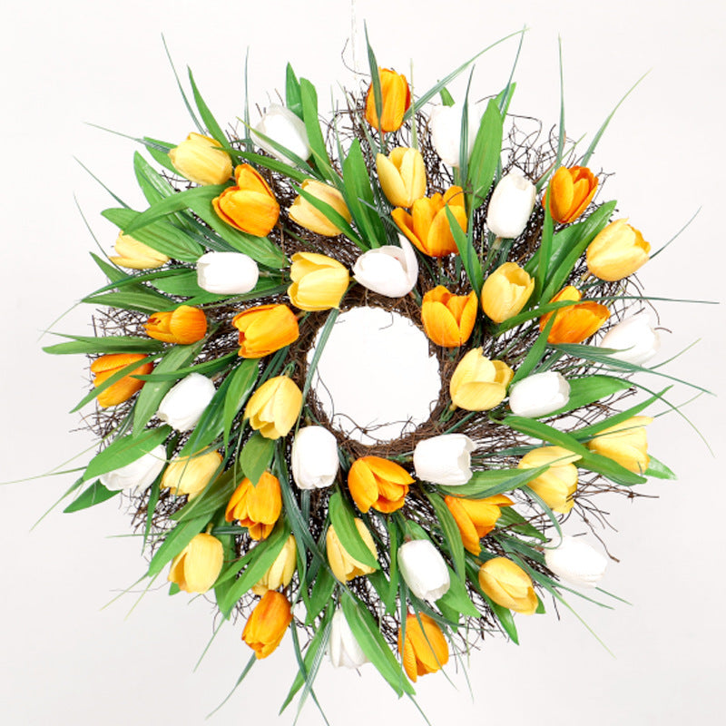 Tulpenkranz aus Rattan für die Tür – Bild 3 | LuxeStyle