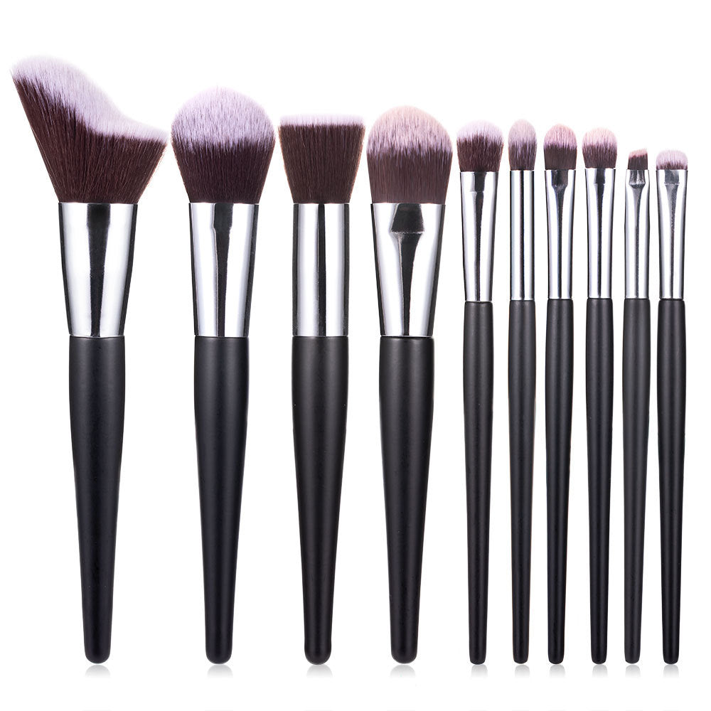10-teiliges Make-up Pinselset mit Wellenborsten