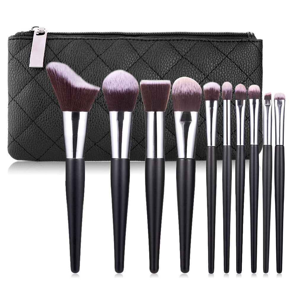 10-teiliges Make-up Pinselset mit Wellenborsten