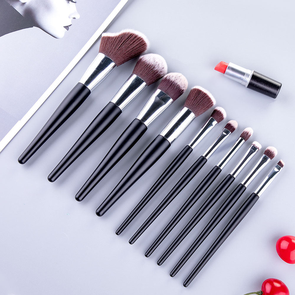 10-teiliges Make-up Pinselset mit Wellenborsten
