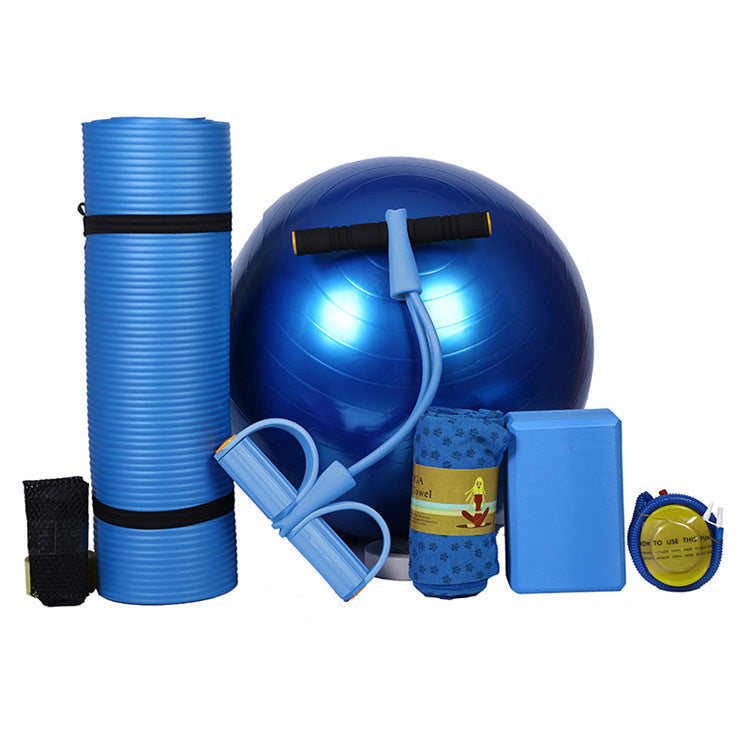 Yoga-Set mit Matte, Ball, Tensioner, Drapé, Stein | LuxeStyle