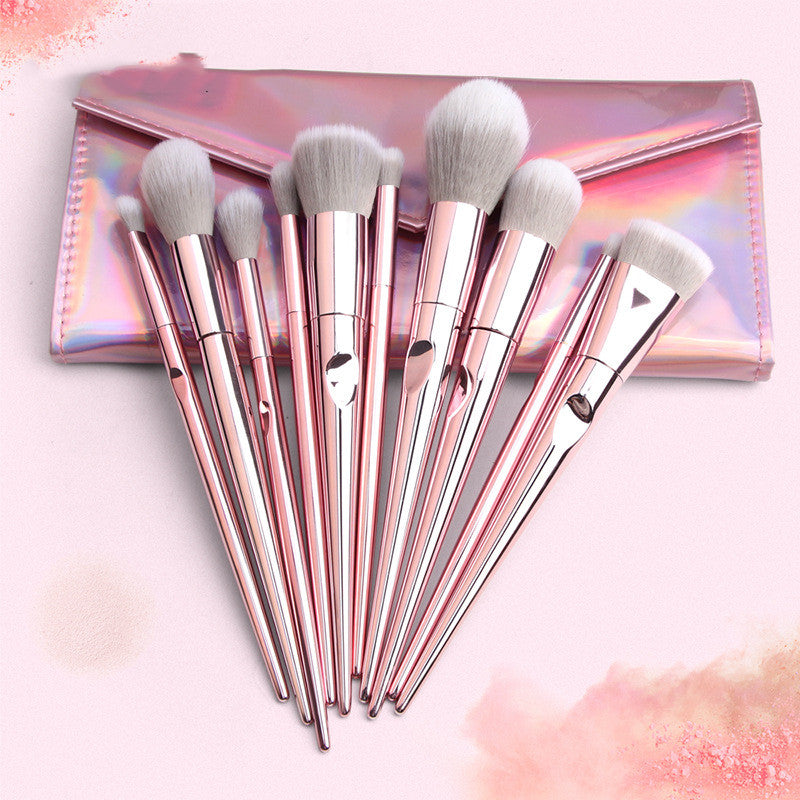 10-teiliges Make-up Pinselset mit Tasche