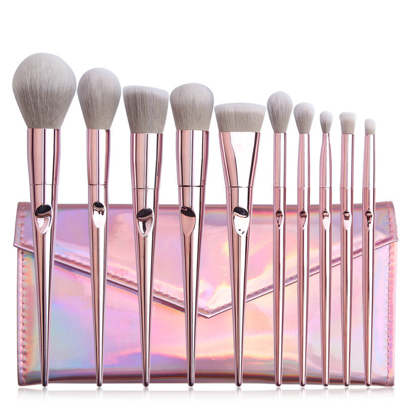 10-teiliges Make-up Pinselset mit Tasche