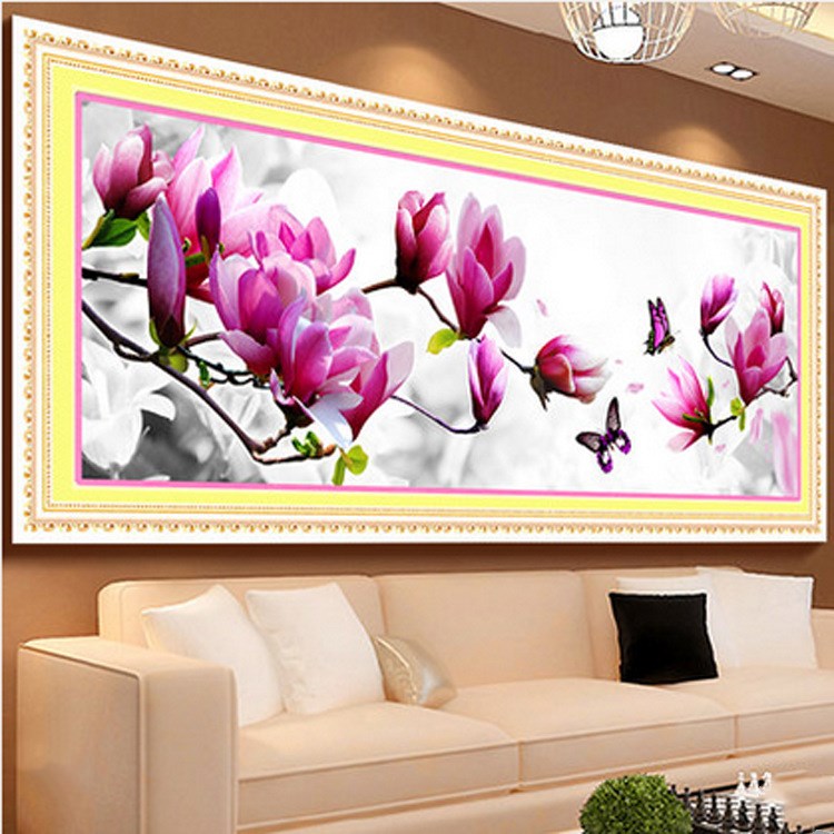 Klassische Tulpen-Kreuzstich- Dekoration – Bild 1 | LuxeStyle