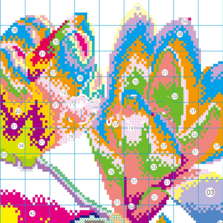 Klassische Tulpen-Kreuzstich- Dekoration – Bild 3 | LuxeStyle