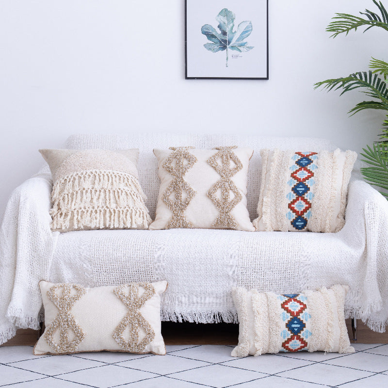 Marokkanisches Fransenkissen mit Zierquasten – Bild 2 | LuxeStyle