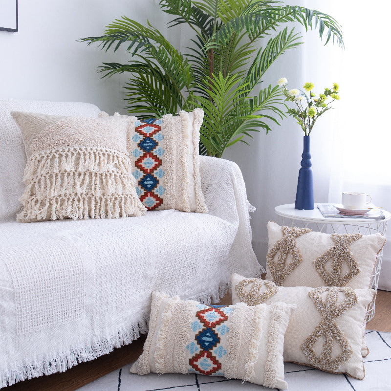 Marokkanisches Fransenkissen mit Zierquasten – Bild 6 | LuxeStyle