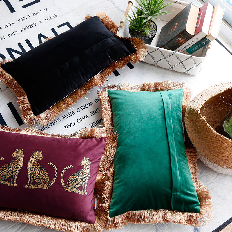 Sofakissenhülle mit Digitaldruck und Quasten – Bild 3 | LuxeStyle