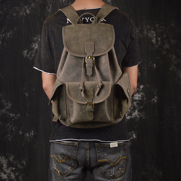 Lederrucksack Crazy Horse für Reisen – Bild 6 | LuxeStyle
