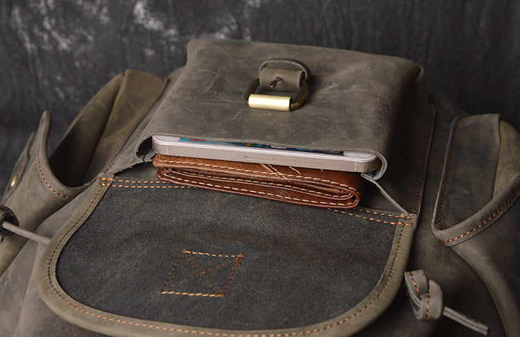 Lederrucksack Crazy Horse für Reisen – Bild 11 | LuxeStyle