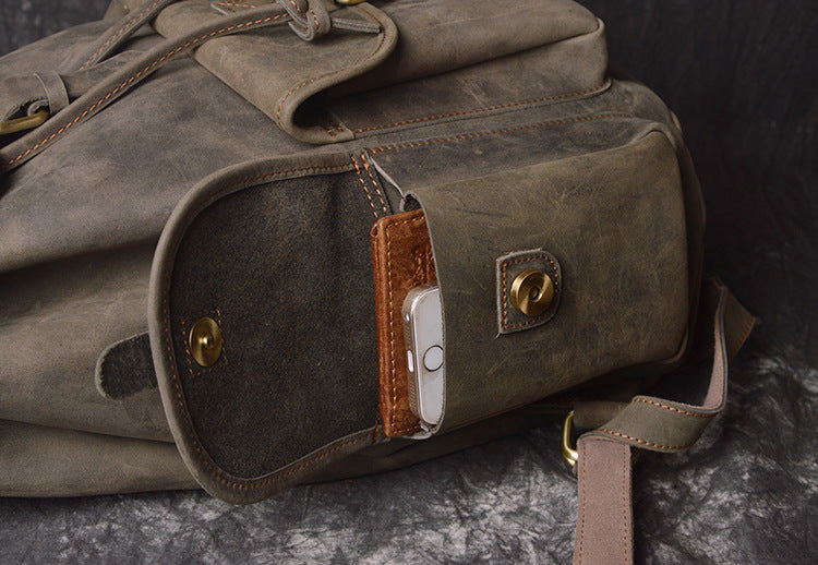 Lederrucksack Crazy Horse für Reisen | LuxeStyle
