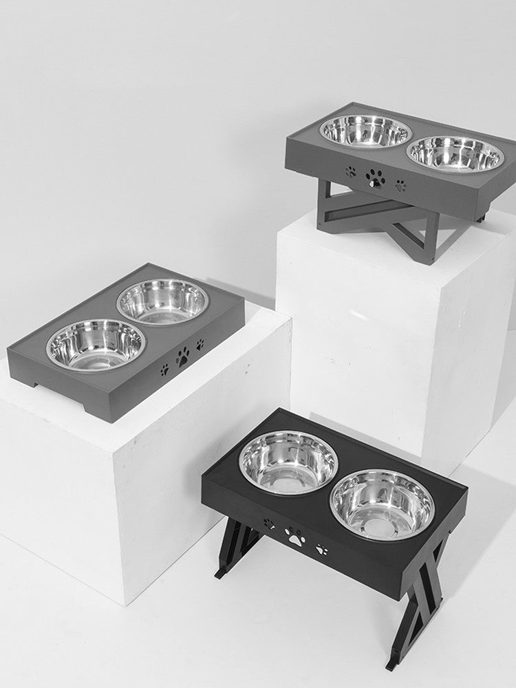 Doppel-Futternapf aus Edelstahl, höhenverstellbar – Bild 2 | LuxeStyle