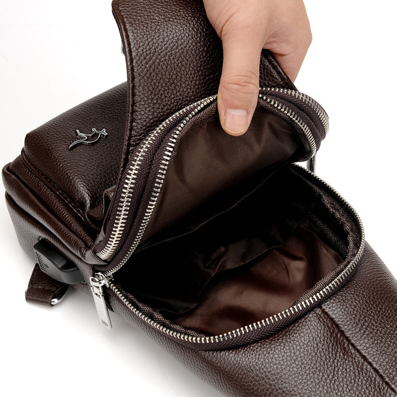 Männlicher Schulter- und Messenger-Rucksack – Bild 6 | LuxeStyle