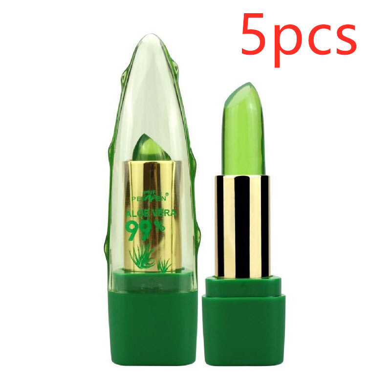 Farbwechselnde Lippenpflege mit Aloe Vera