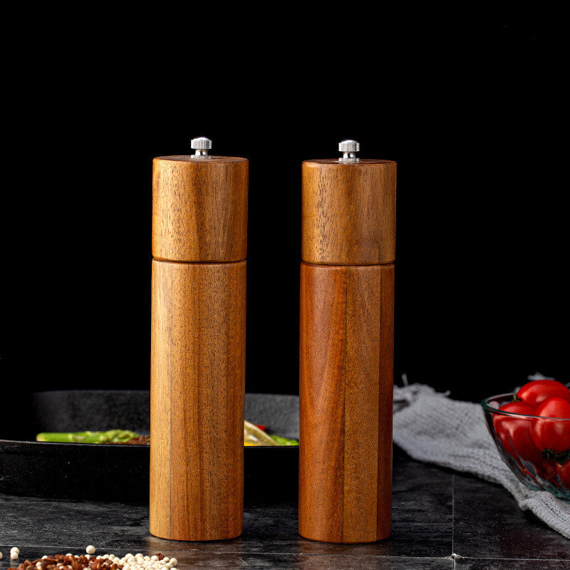 Akazien Pfeffer- und Salzmühle, 2er-Set mit Ständer – Bild 5 | LuxeStyle