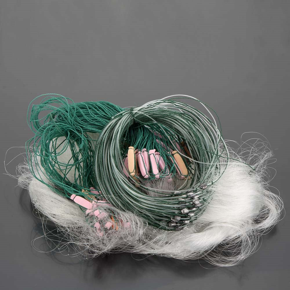 Weissgrünes Monofilament-Fischernetz 25 m | LuxeStyle