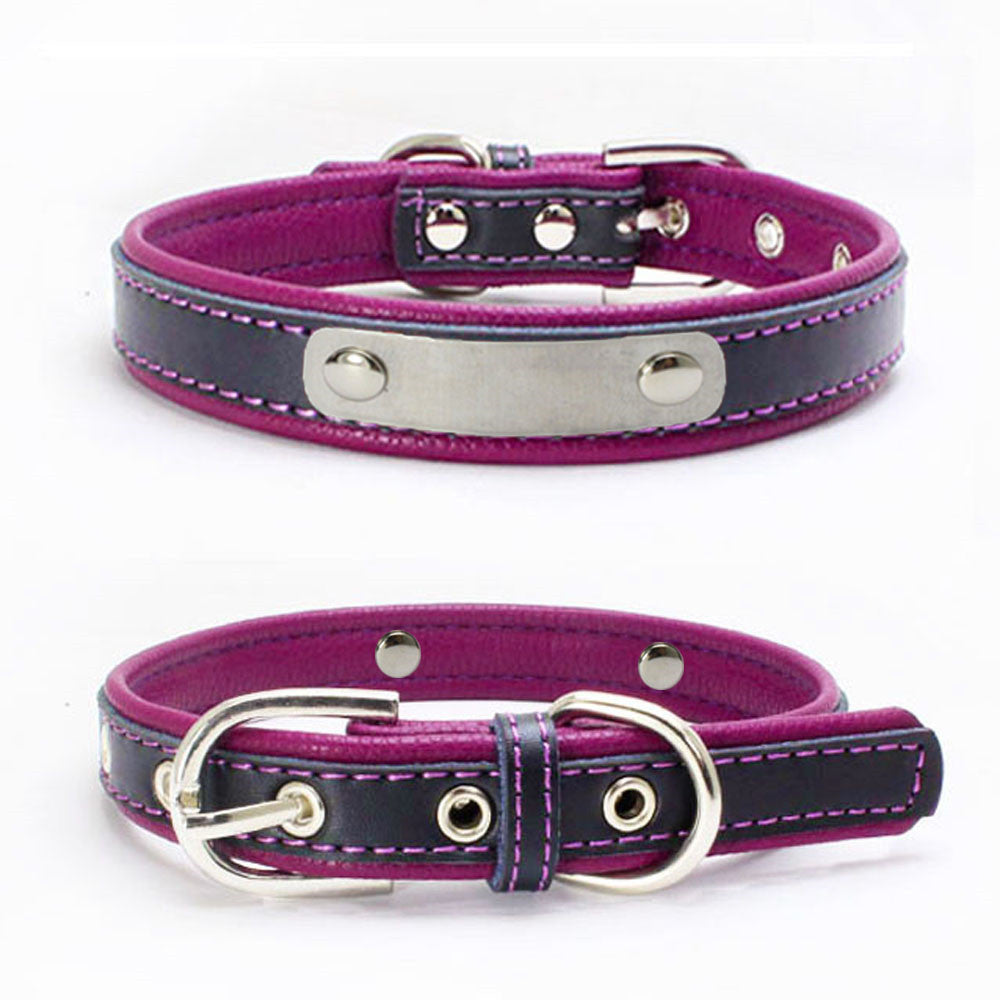 Doppeltes Lederhalsband mit Unterlage – Bild 6 | LuxeStyle