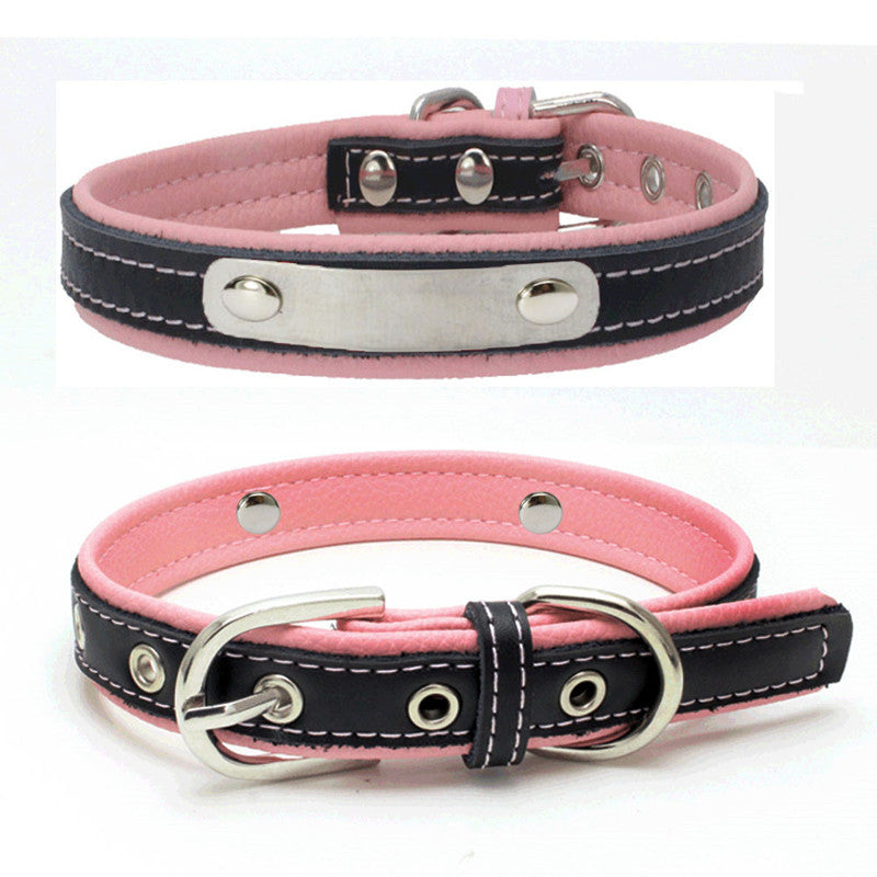 Doppeltes Lederhalsband mit Unterlage | LuxeStyle